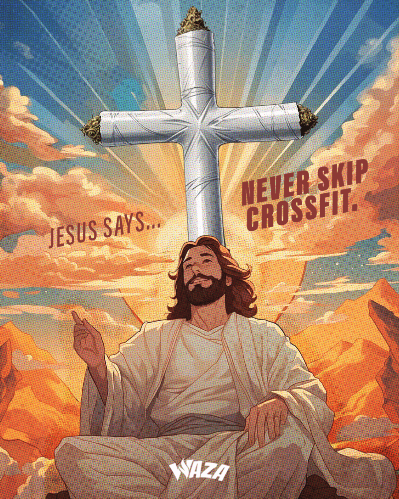 Funny 420 Stoner Memes | Waza Cannabis: Jesus says... Never skip crossfit.